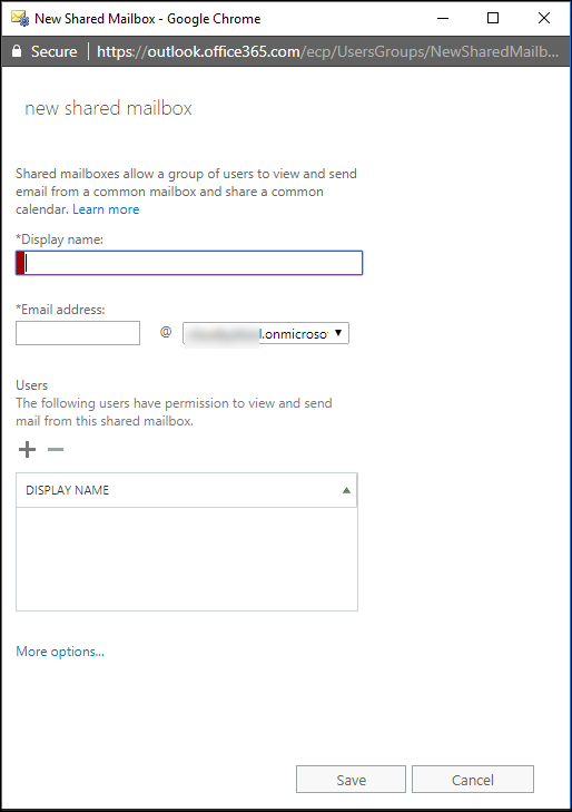 entra id shared mailbox