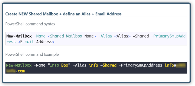 Create Shared Mailbox In Office 365 Via Admin Center PowerShell