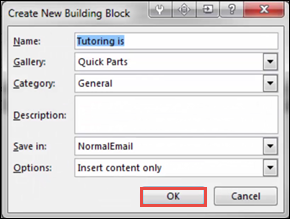 using autotext in outlook 2013