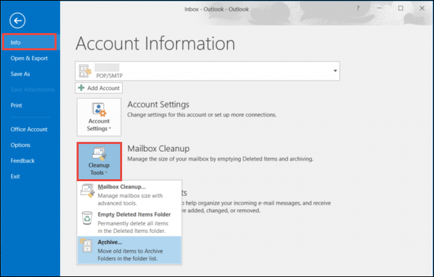 how to set up folders in outlook 2016