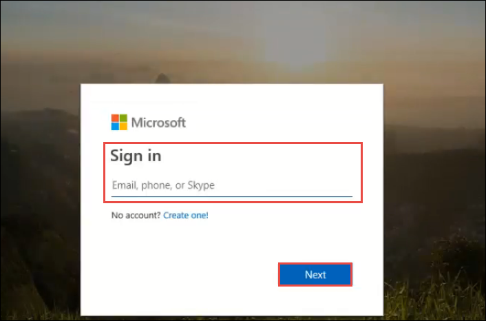 entering email id and password