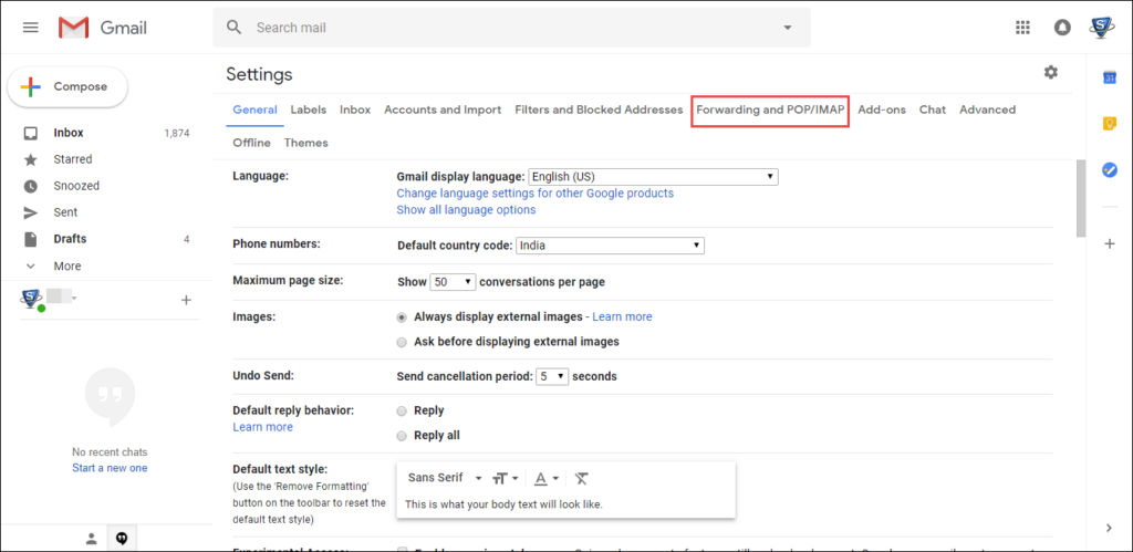 Forwarding and POP/IMAP