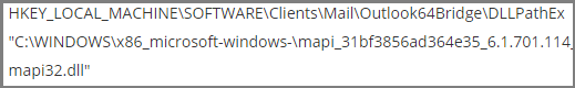 Look for MAPI32.dll file 
