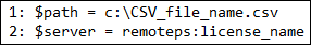 use of following variables for simplifying the procedure