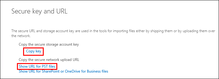 Show URL for PST files