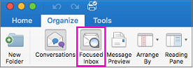 focused inbox outlook mac