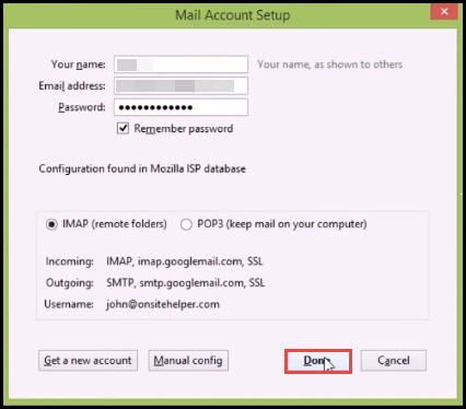 IMAP configuration