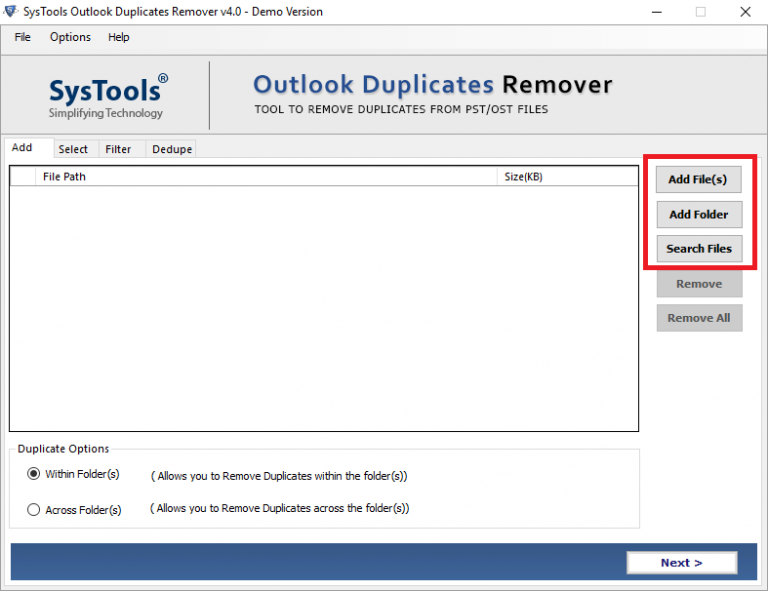 remove duplicate messages in outlook 2010