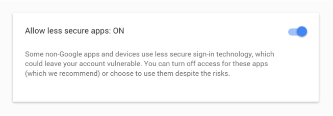 allow less secure app