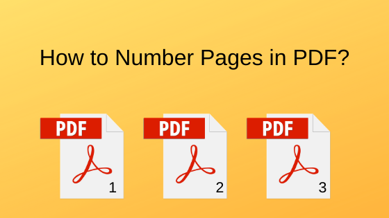 how to enter page numbers to pdf
