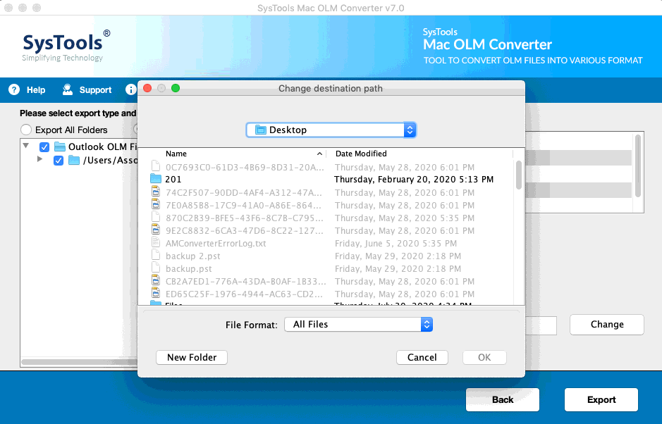 ho does outlook export ork for mac