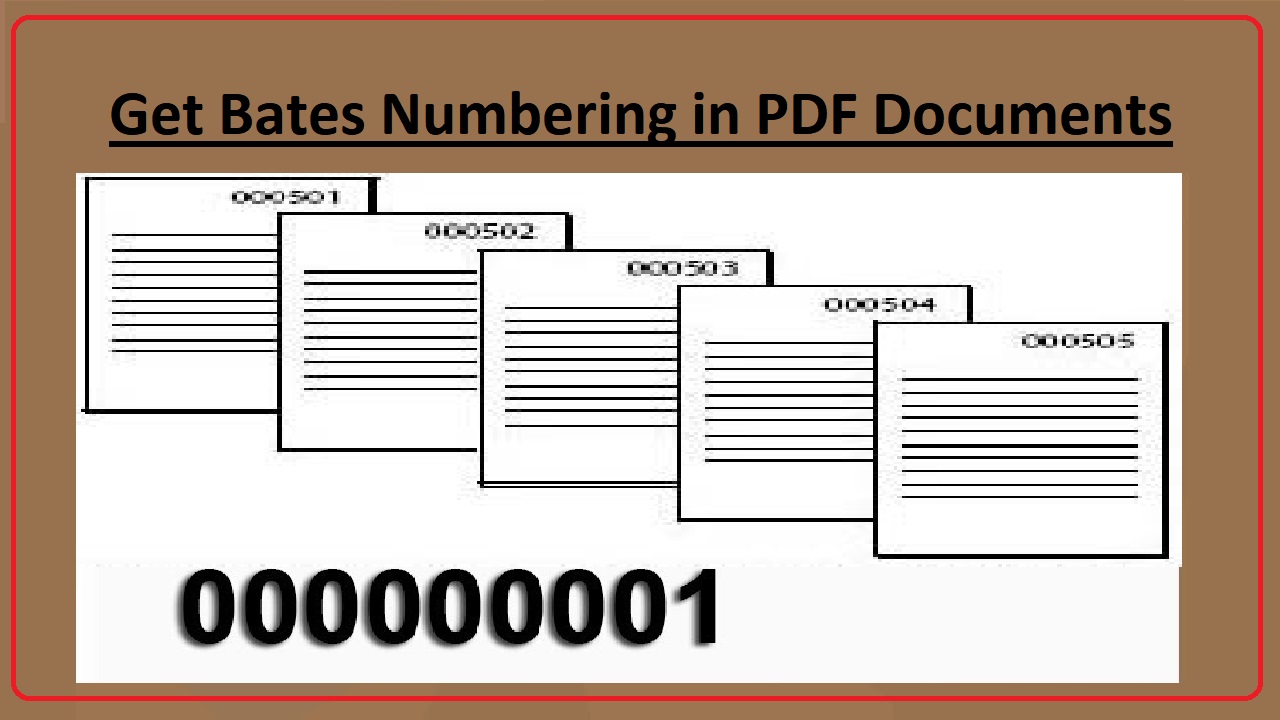 get bates numbering in PDF
