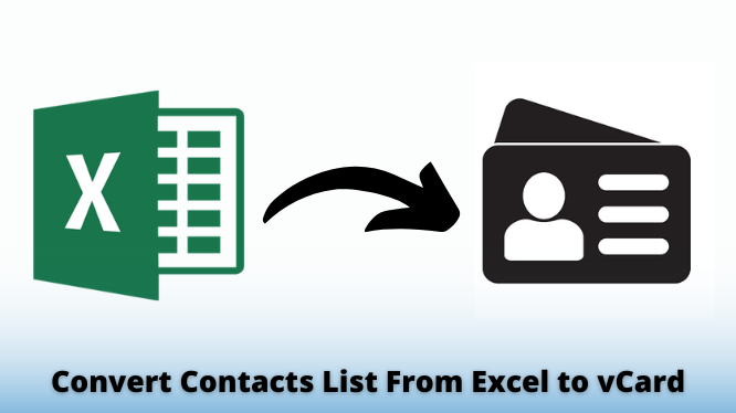 Convert Contacts List From Excel to vCard